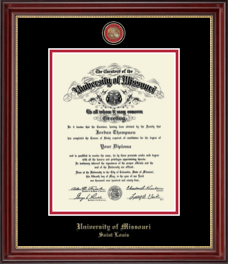 University of Missouri Saint Louis diploma frame - Masterpiece Medallion Diploma Frame in Kensington Gold