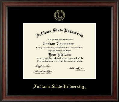 Indiana State University diploma frame - Gold Embossed Diploma Frame in Studio