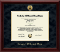 William & Mary diploma frame - Gold Engraved Medallion Diploma Frame in Gallery