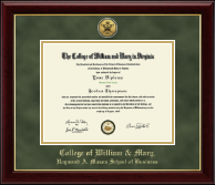 William & Mary diploma frame - Gold Engraved Medallion Diploma Frame in Gallery