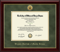 William & Mary diploma frame - Gold Engraved Medallion Diploma Frame in Gallery