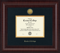 Central College diploma frame - Presidential Gold Engraved Diploma Frame in Premier