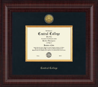 Central College diploma frame - Presidential Gold Engraved Diploma Frame in Premier