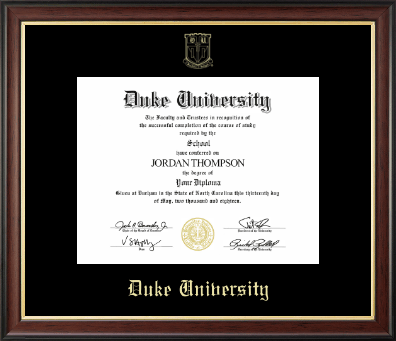 Duke University diploma frame - Gold Embossed Diploma Frame in Studio Gold