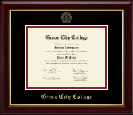 Grove City College diploma frame - Gold Embossed Diploma Frame in Gallery