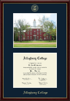 Allegheny College diploma frame - Campus Scene Edition Diploma Frame in Galleria