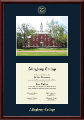 Allegheny College diploma frame - Campus Scene Edition Diploma Frame in Galleria