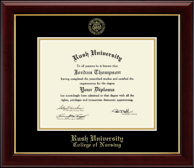 Rush University diploma frame - Gold Embossed Diploma Frame in Gallery