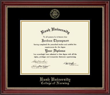 Rush University diploma frame - Gold Embossed Diploma Frame in Kensington Gold