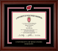University of Wisconsin Madison Spirit Motion W Medallion Diploma Frame in Cambridge