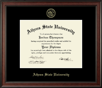 Athens State University diploma frame - Gold Embossed Diploma Frame in Studio