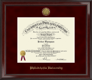 Philadelphia University Gold Engraved Medallion Diploma Frame in Encore