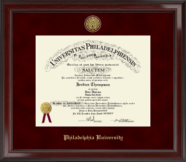 Philadelphia University diploma frame - Gold Engraved Medallion Diploma Frame in Encore