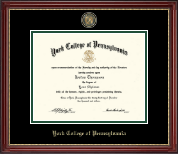 York College of Pennsylvania diploma frame - Masterpiece Medallion Diploma Frame in Kensington Gold