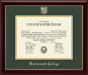 Dartmouth College diploma frame - Masterpiece Medallion Diploma Frame in Gallery