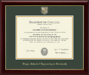 Dartmouth College diploma frame - Masterpiece Medallion Diploma Frame in Gallery