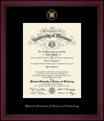 Missouri University of Science and Technology diploma frame - Gold Embossed Achievement Edition Diploma Frame in Academy