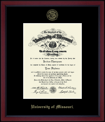 University of Missouri Columbia diploma frame - Gold Embossed Achievement Edition Diploma Frame in Academy