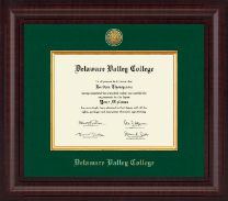 Delaware Valley University Presidential Gold Engraved Diploma Frame in Premier