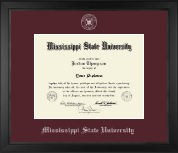 Mississippi State University Silver Embossed Diploma Frame in Arena