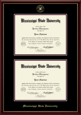 Mississippi State University diploma frame - Double Diploma Frame in Galleria