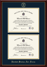 United States Air Force certificate frame - Double Certificate Frame in Galleria