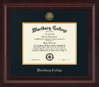 Wartburg College diploma frame - Presidential Gold Engraved Diploma Frame in Premier