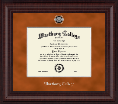 Wartburg College diploma frame - Presidential Silver Engraved Diploma Frame in Premier