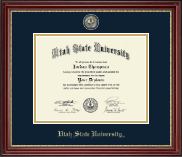 Utah State University diploma frame - Masterpiece Medallion Diploma Frame in Kensington Gold