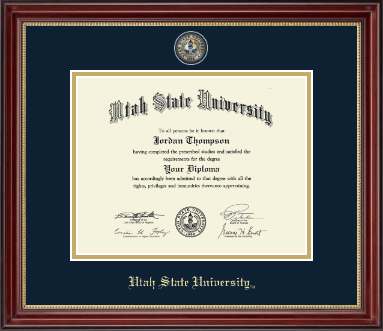 Utah State University diploma frame - Masterpiece Medallion Diploma Frame in Kensington Gold
