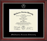 MidAmerica Nazarene University Silver Embossed Diploma Frame in Kensington Silver