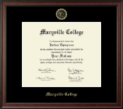 Maryville College Gold Embossed Diploma Frame in Studio