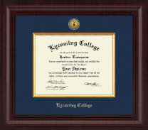 Lycoming College Presidential Gold Engraved Diploma Frame in Premier