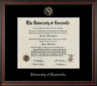 University of Louisville diploma frame - Gold Embossed Diploma Frame in Studio