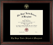 The Boys' Latin School of Maryland diploma frame - Gold Embossed Diploma Frame in Studio