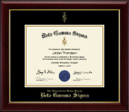 Beta Gamma Sigma Honor Society Gold Embossed Certificate Frame in Gallery
