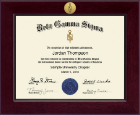 Beta Gamma Sigma Honor Society Century Gold Engraved Certificate Frame in Cordova