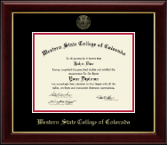 Western State College of Colorado Gold Embossed Diploma Frame in Gallery