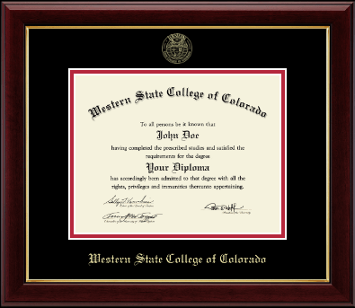 Western State College of Colorado diploma frame - Gold Embossed Diploma Frame in Gallery