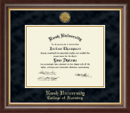 Rush University diploma frame - Gold Engraved Diploma Frame in Hampshire