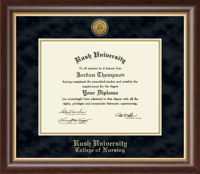 Rush University diploma frame - Gold Engraved Diploma Frame in Hampshire
