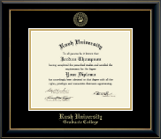 Rush University diploma frame - Gold Embossed Diploma Frame in Onyx Gold