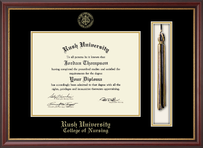 Rush University diploma frame - Tassel & Cord Diploma Frame in Newport