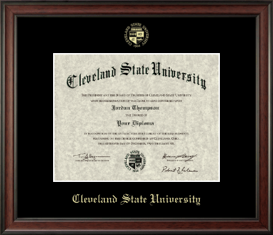 Cleveland State University diploma frame - Gold Embossed Diploma Frame in Studio