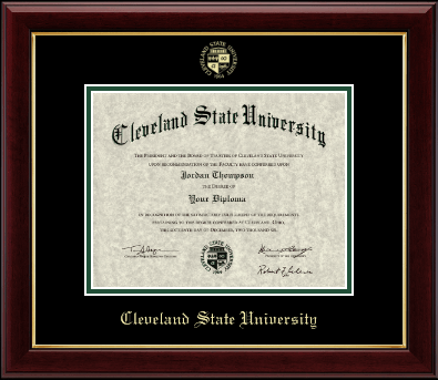 Cleveland State University diploma frame - Gold Embossed Diploma Frame in Gallery