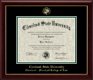 Cleveland State University Gold Embossed Diploma Frame in Gallery