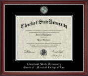 Cleveland State University Masterpiece Medallion Diploma Frame in Kensington Silver