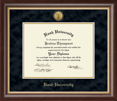 Rush University diploma frame - Gold Engraved Diploma Frame in Hampshire