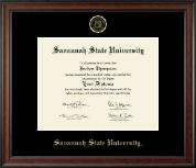 Savannah State University Gold Embossed Diploma Frame in Studio