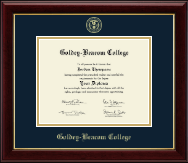 Goldey-Beacom College Gold Embossed Diploma Frame in Gallery